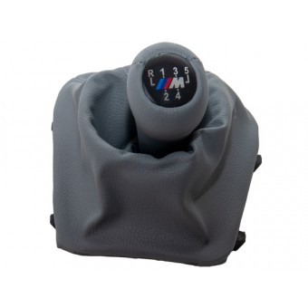 Topuzlu Vites Körüğü E36 -5 İleri- Man.Şanz; Gri Suni Deri